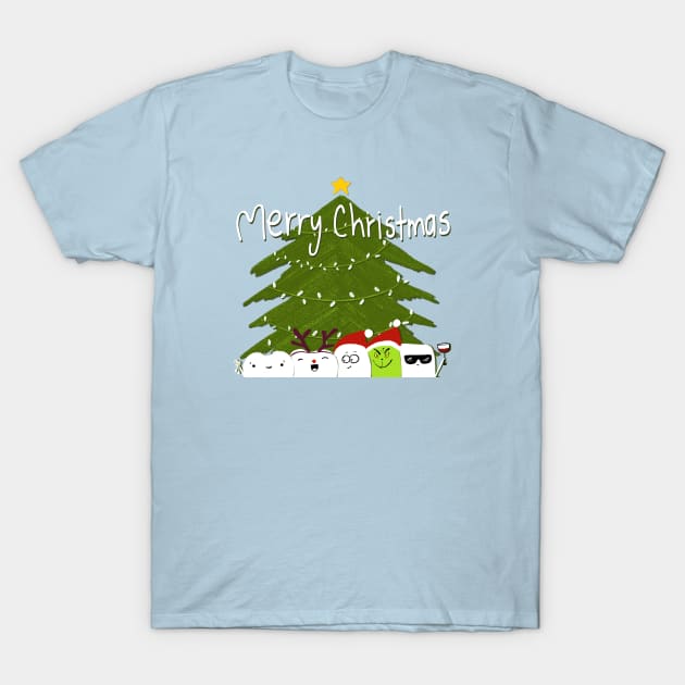 Dental Christmas Party T-Shirt by Happimola